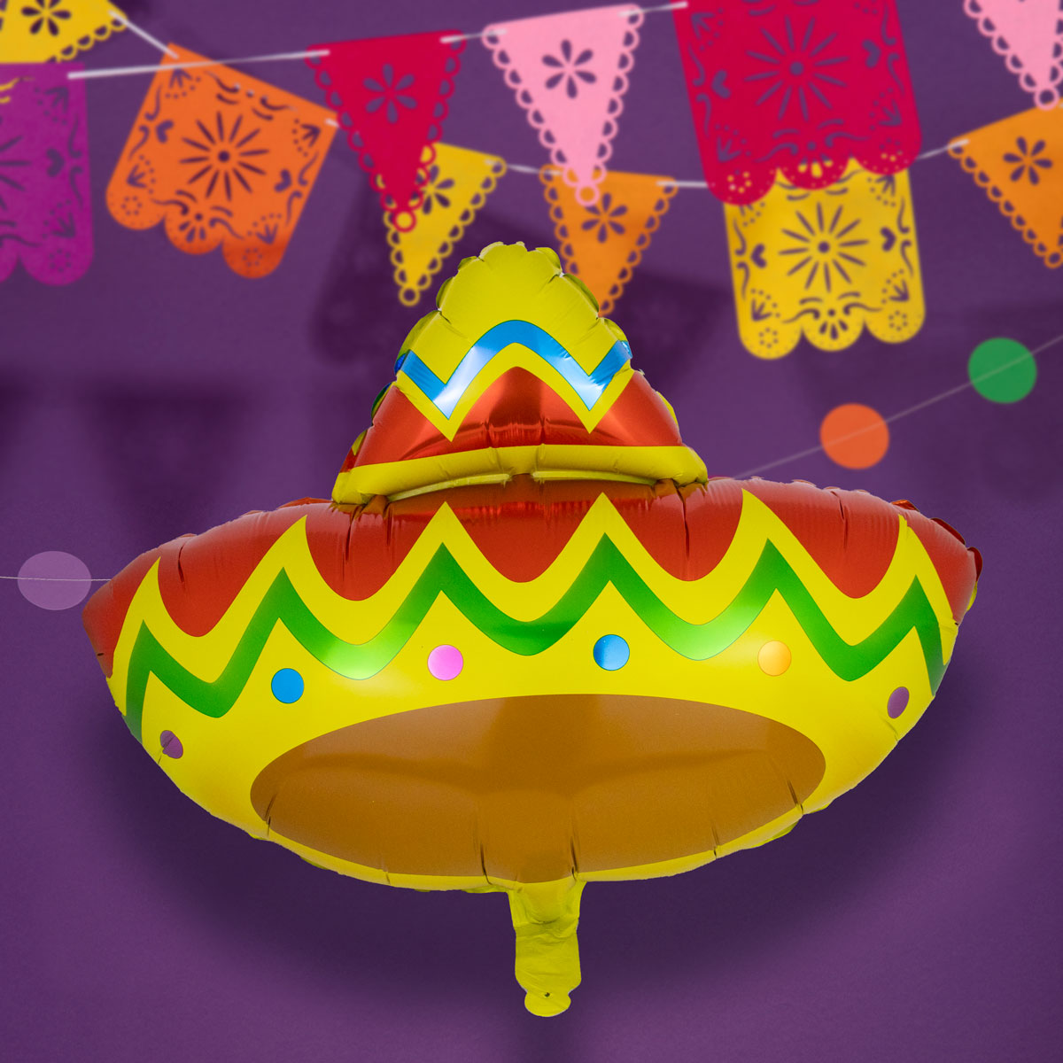 Globo Metálico en Forma de Sombrero