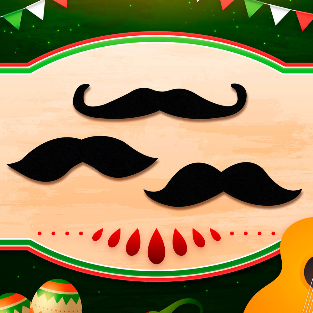 Bigotes Patrios, 3 pzas.