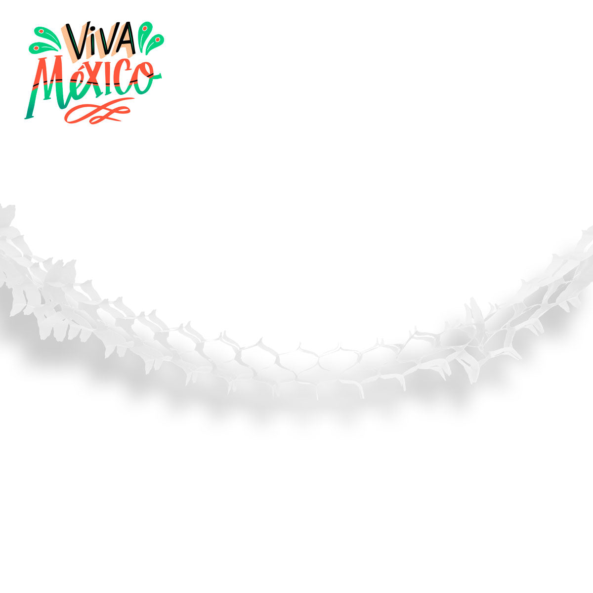 Guía Colgante con Diseño de Fiestas Patrias, color Blanco