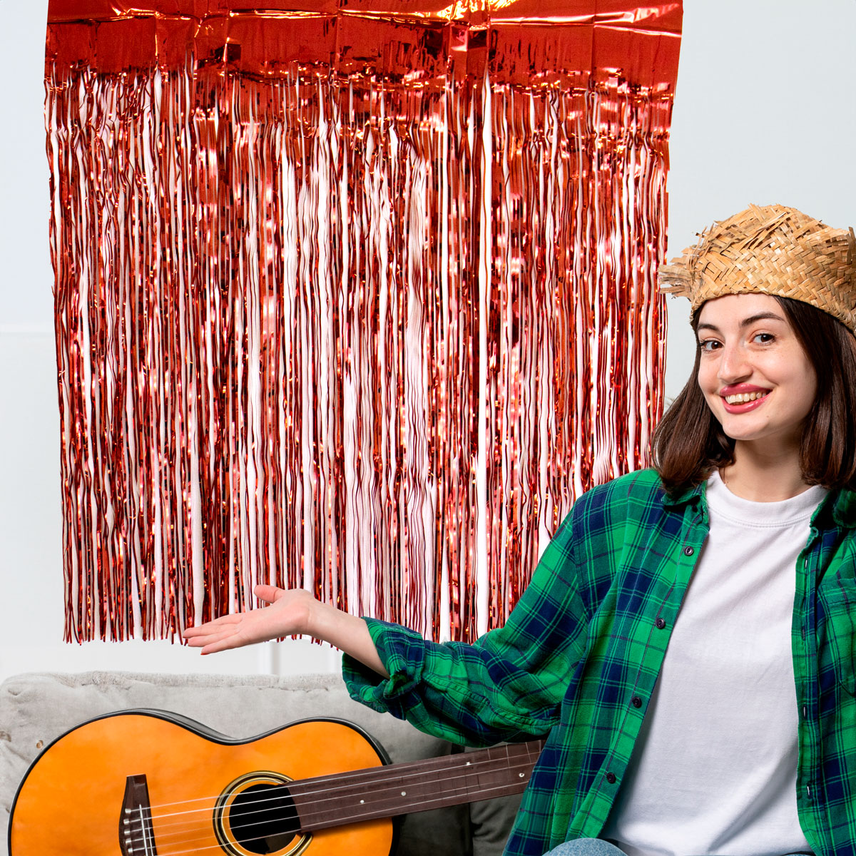 Decoración Metálica color Rojo