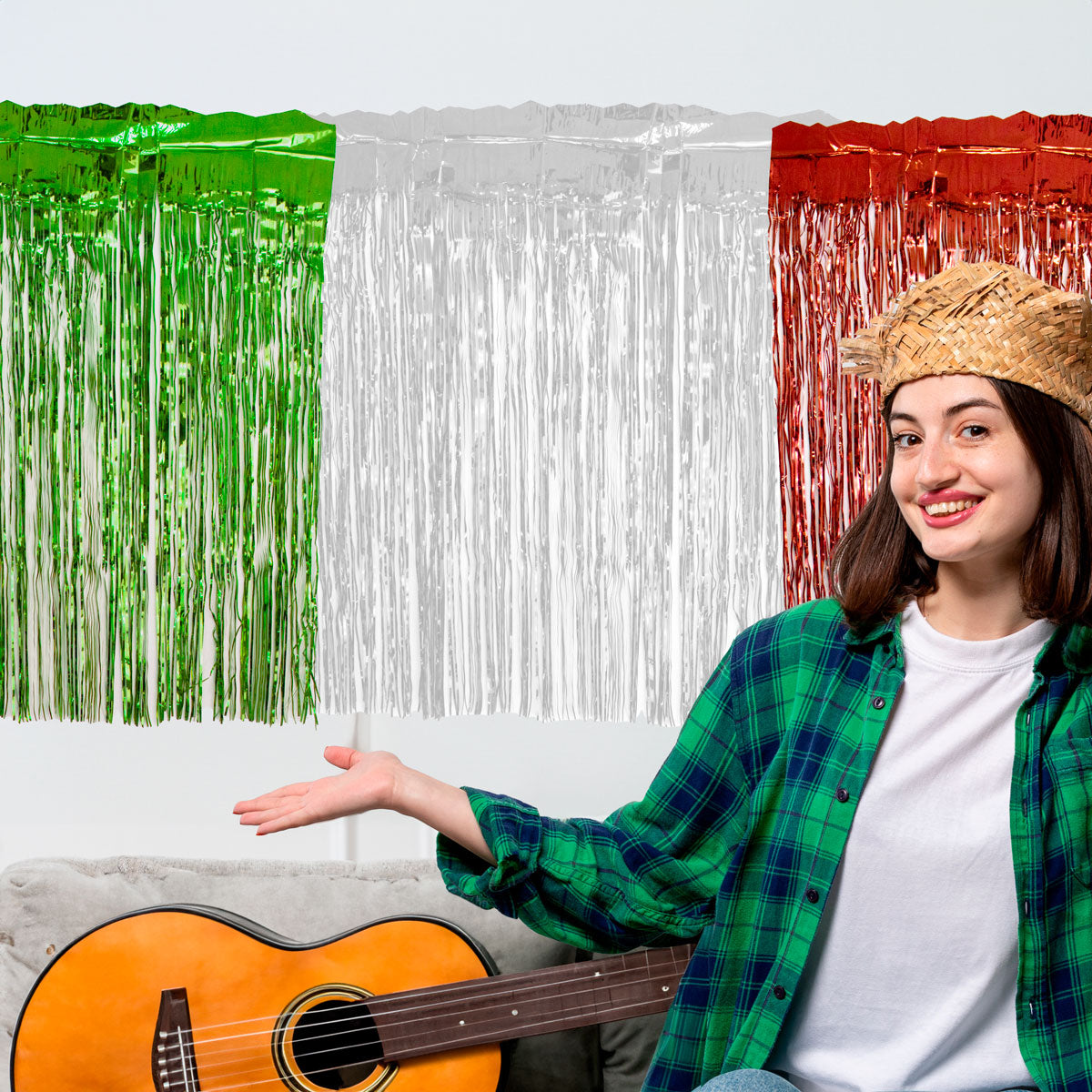 Decoración Metálica color Rojo