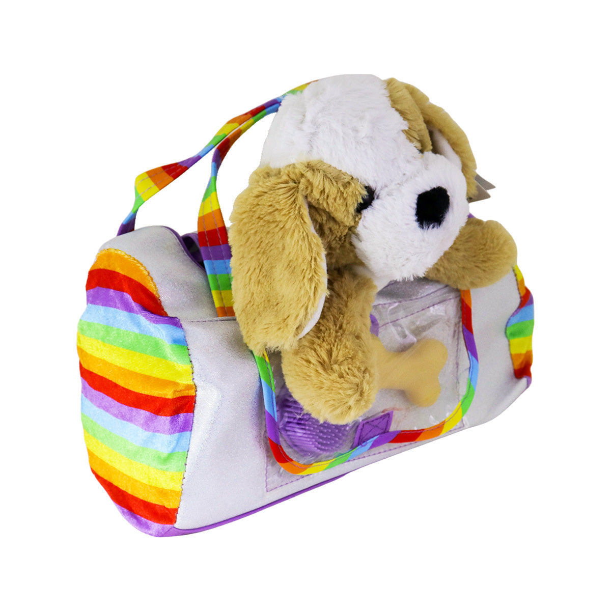 Perro de Peluche con Bolsa de Colores
