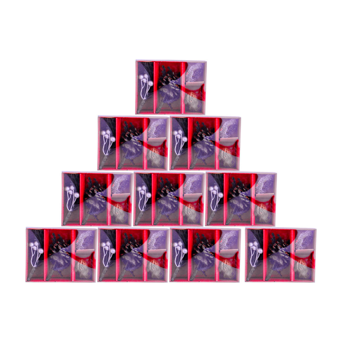 Set de 10 Cajas con Adornos Navideños