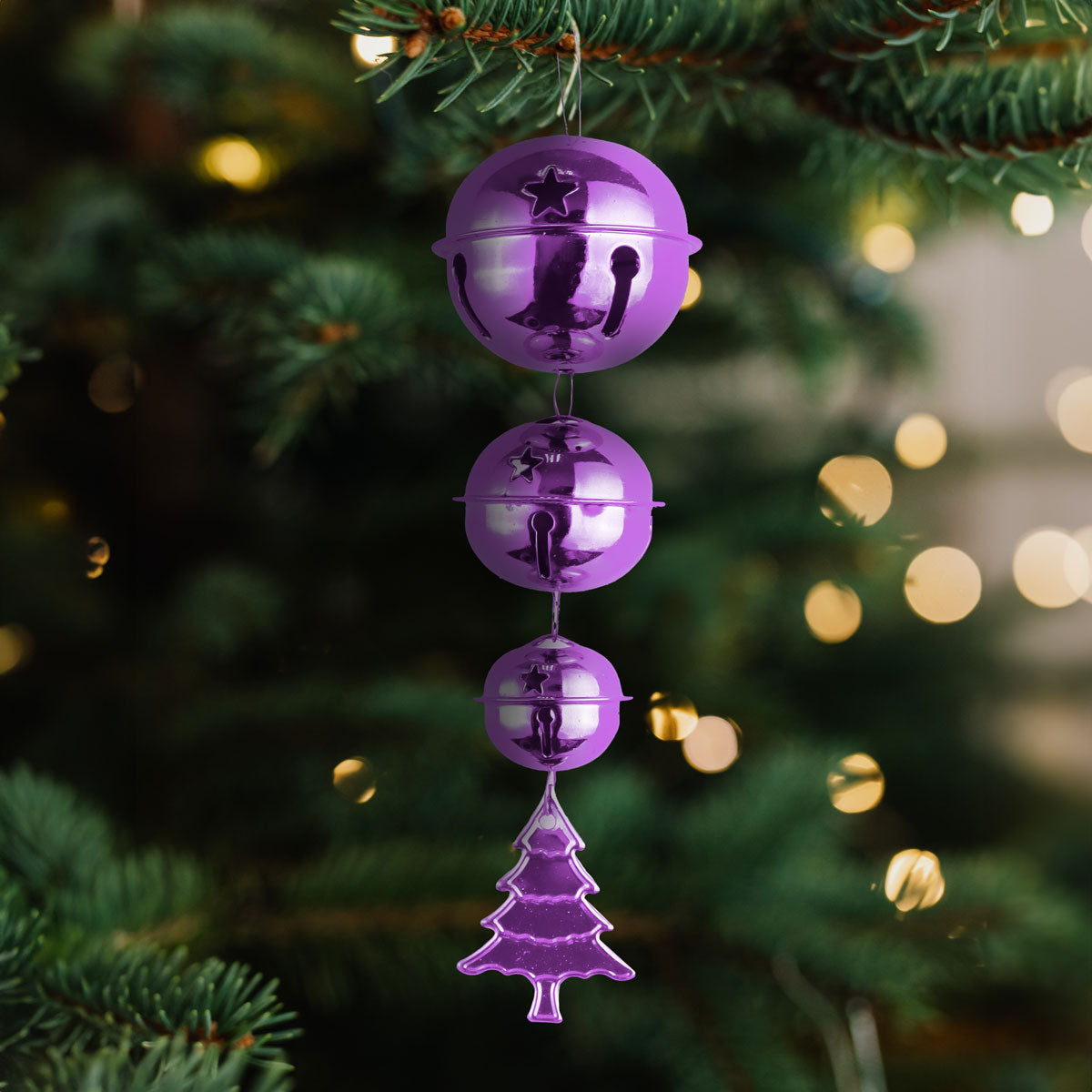 Decoración Colgante con Cascabeles color Rosa