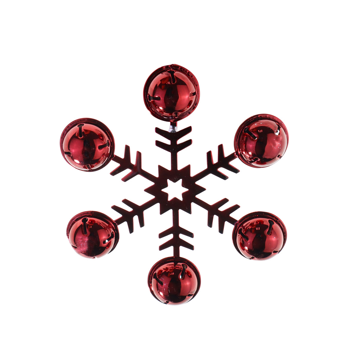 Copo de Nieve con Cascabeles, color Rojo