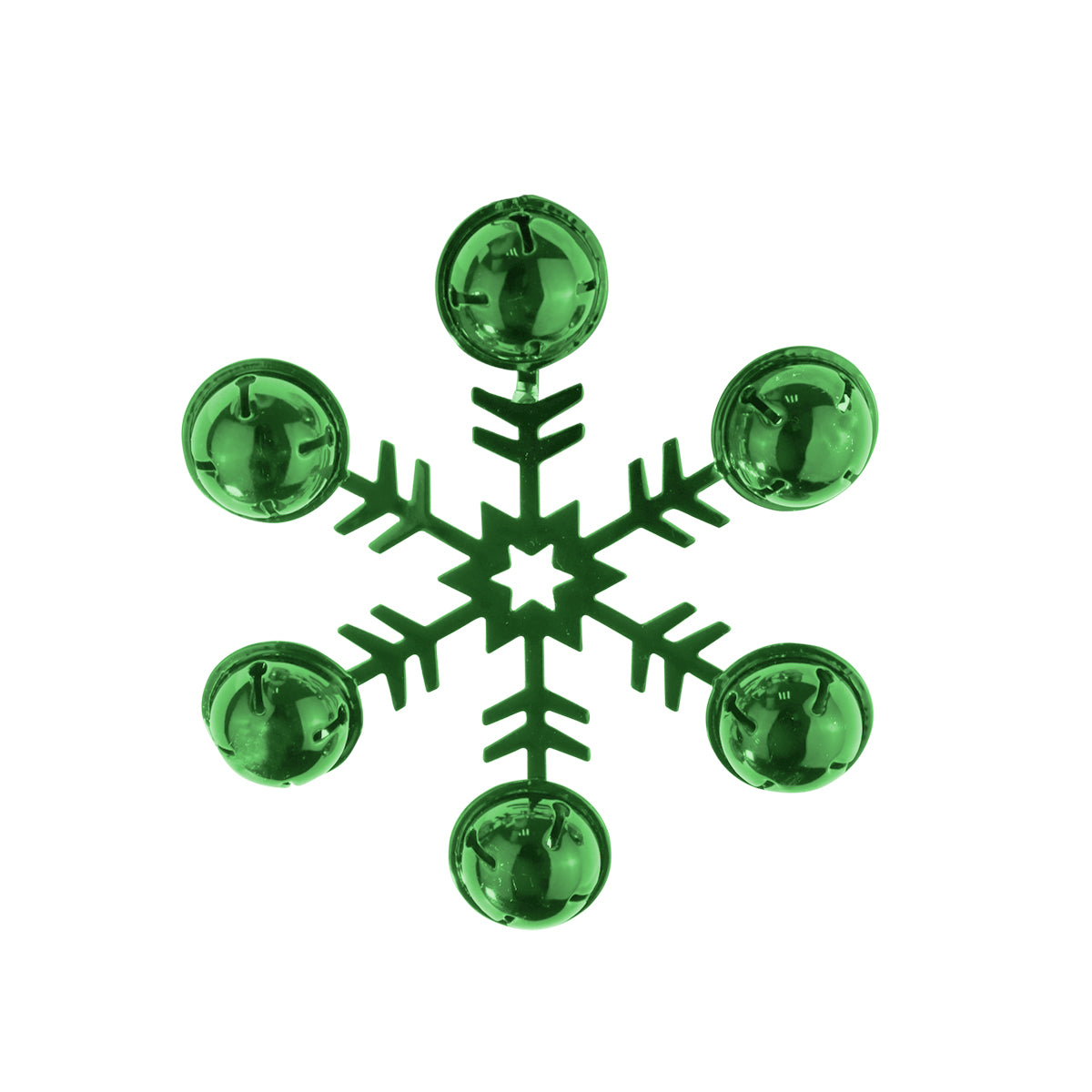 Copo de Nieve con Cascabeles, color Verde