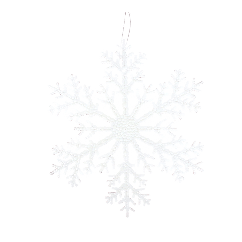 Ornamento, Copo de Nieve Jumbo, Color Blanco