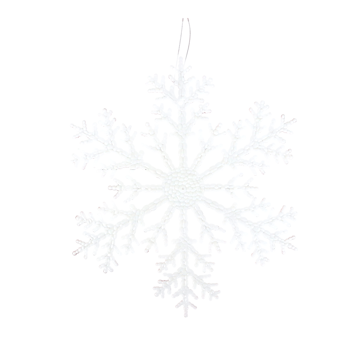Ornamento, Copo de Nieve Jumbo, Color Blanco