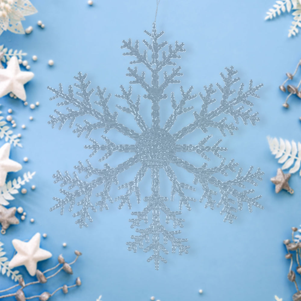 Ornamento, Copo de Nieve Jumbo, Transparente