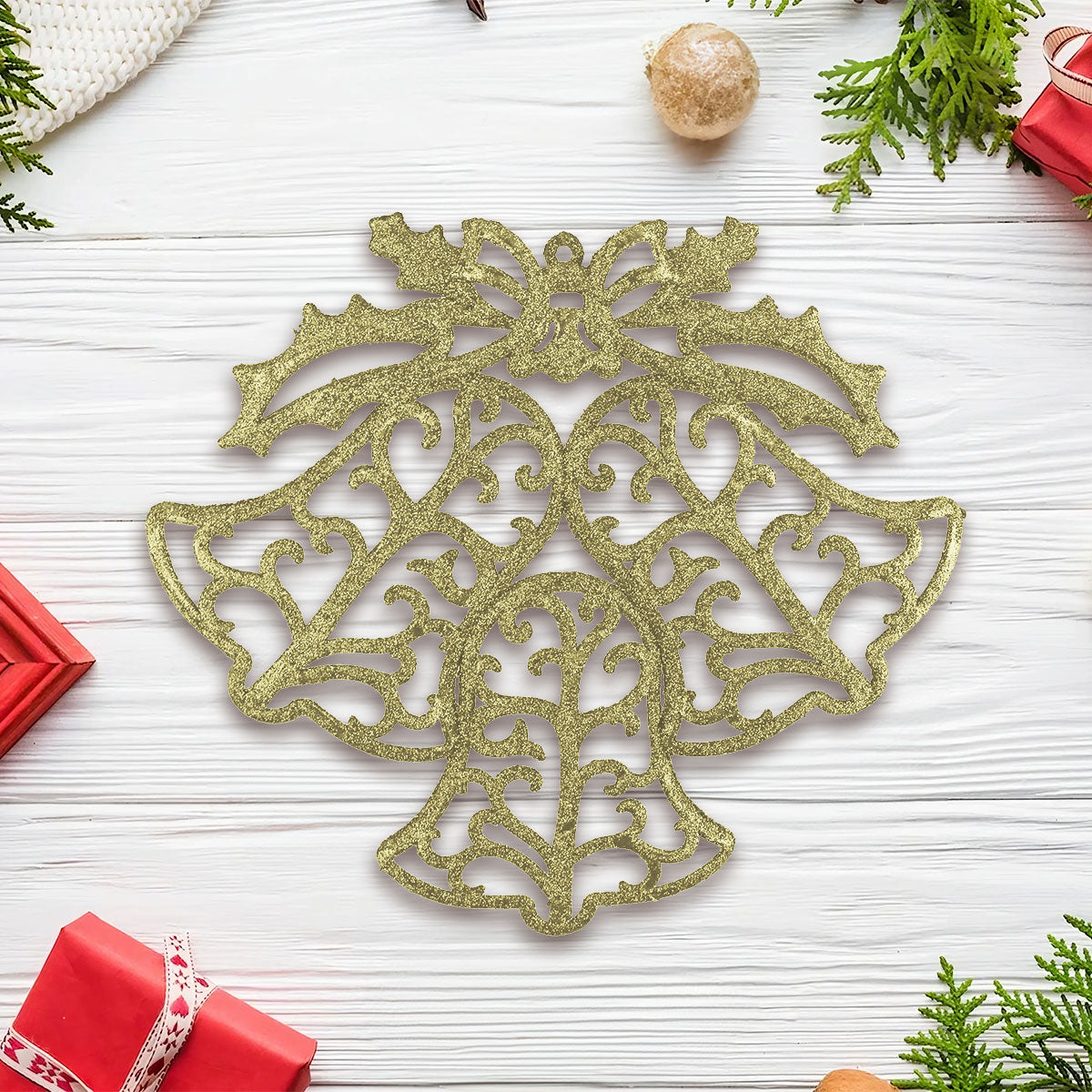 Campanas Navideñas color Oro