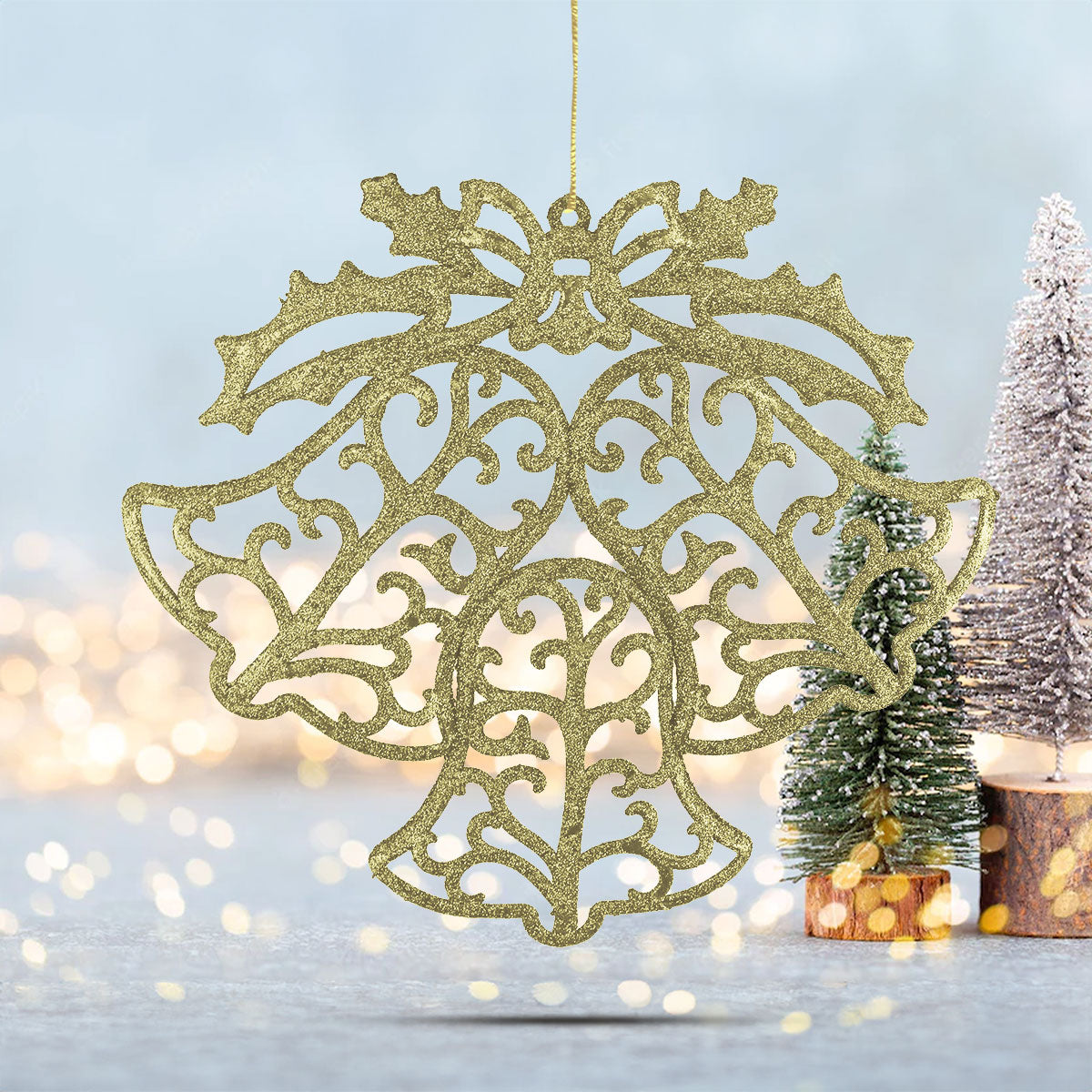 Campanas Navideñas color Oro