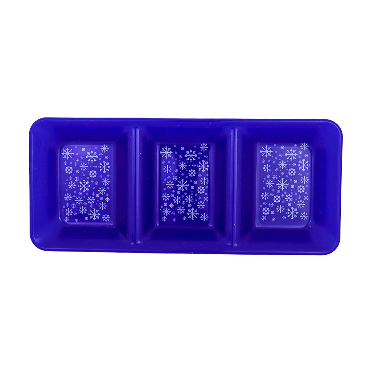 Charola de Plástico con Diseño de Navidad color Azul