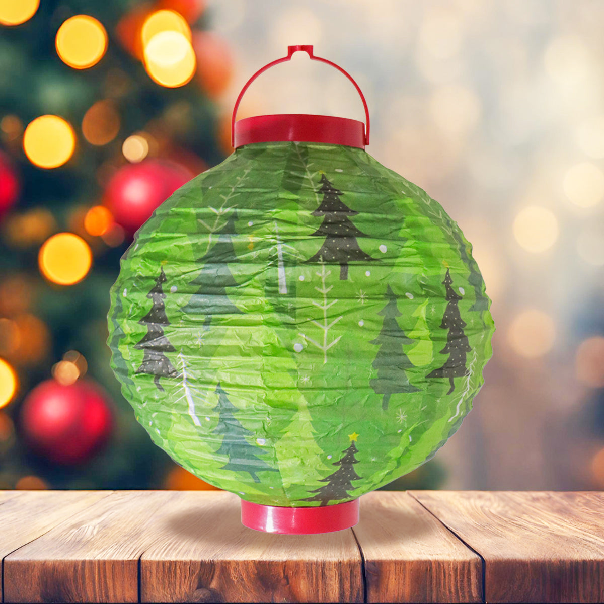 Lámpara Navideña de Papel color Verde