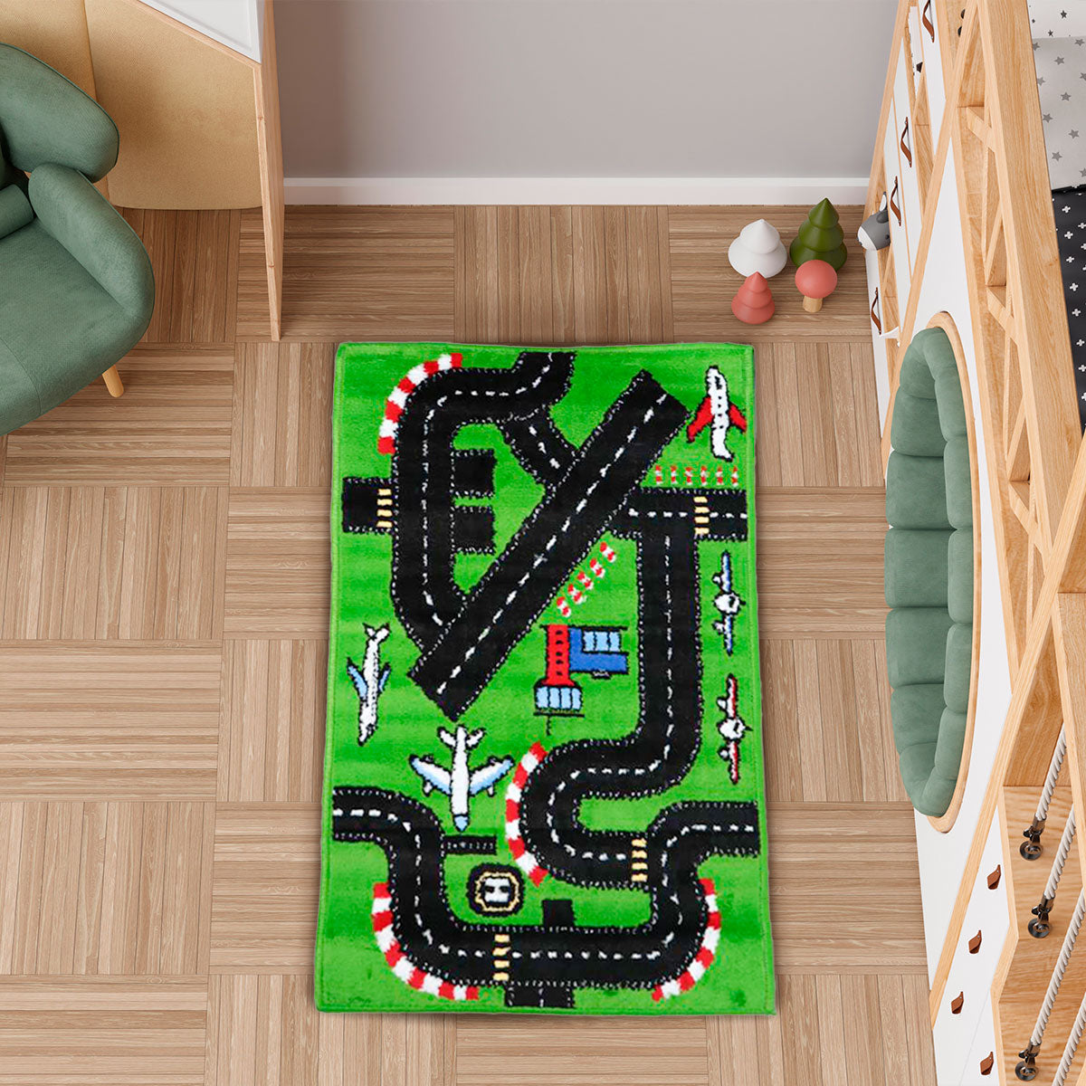 Tapete Rectangular Pista Avión, 60x90 cm