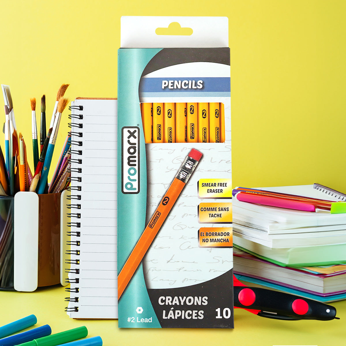 Lápices Amarillos No. 2, 10 pzas