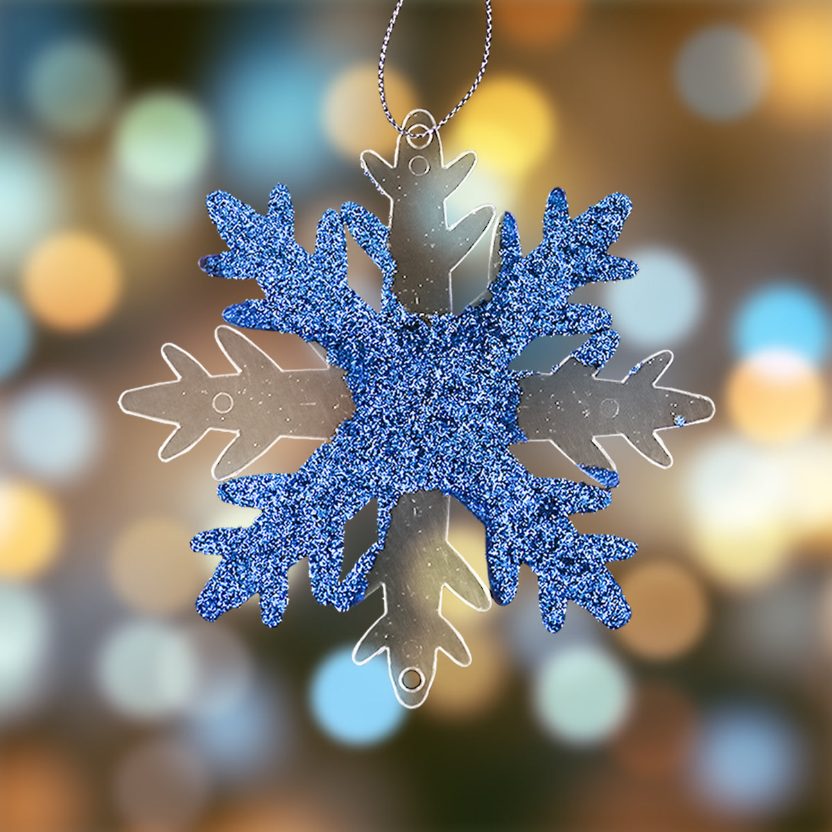 Copo de Nieve Decorativo Color Turquesa