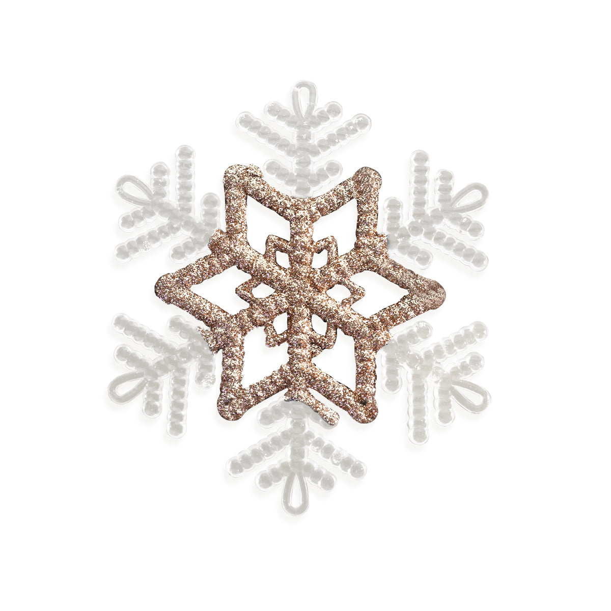 Copo de Nieve para Decoración con Diamantina color Cobre