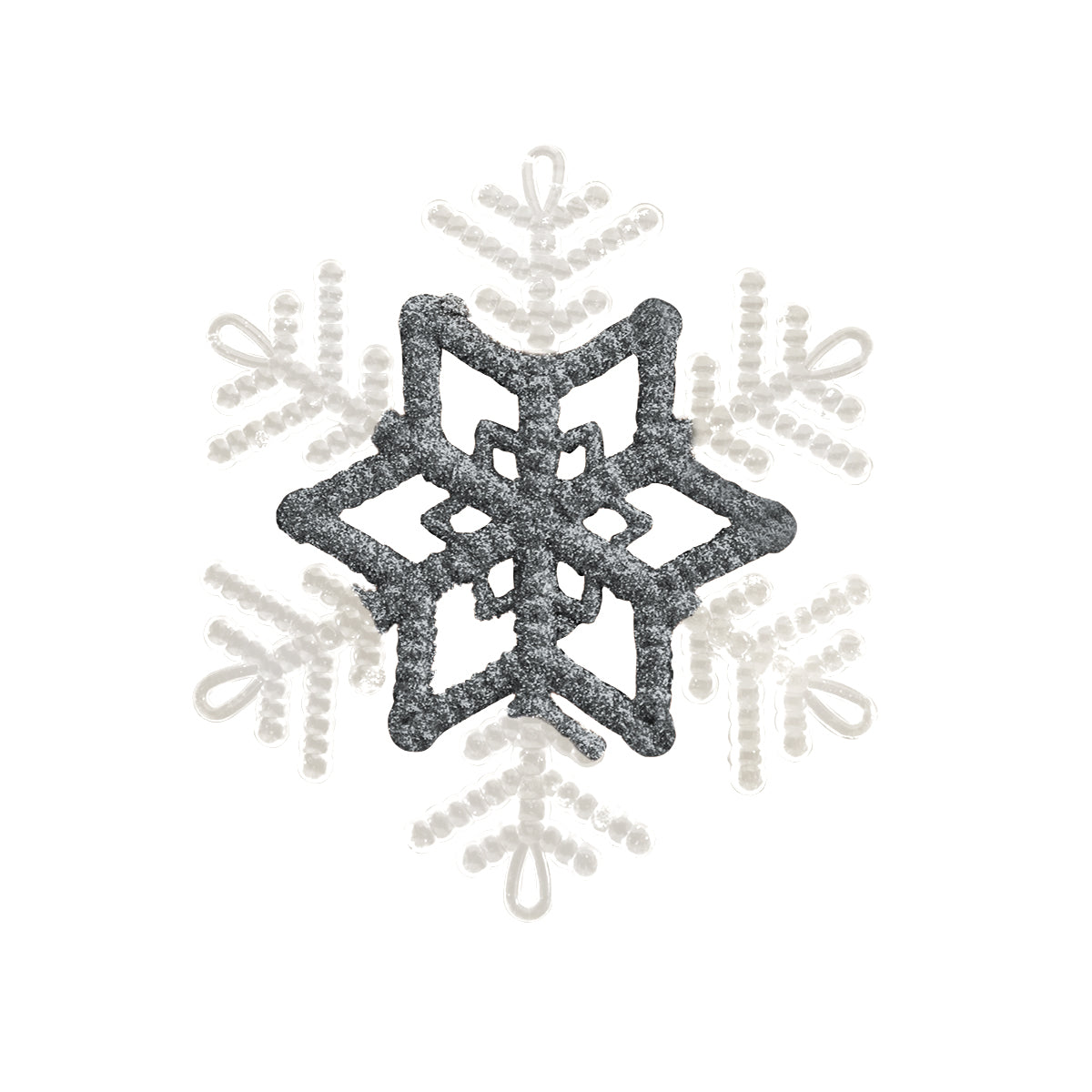 Copo de Nieve para Decoración con Diamantina color Negro