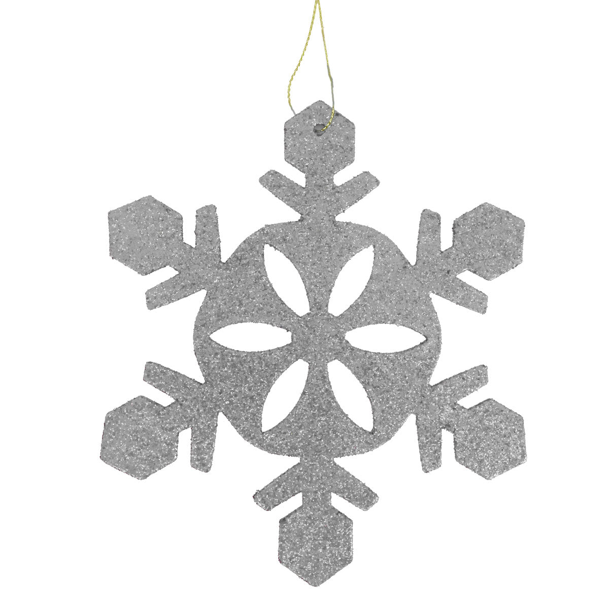 Decoración Colgante con Diseño de Copo de Nieve color Plata