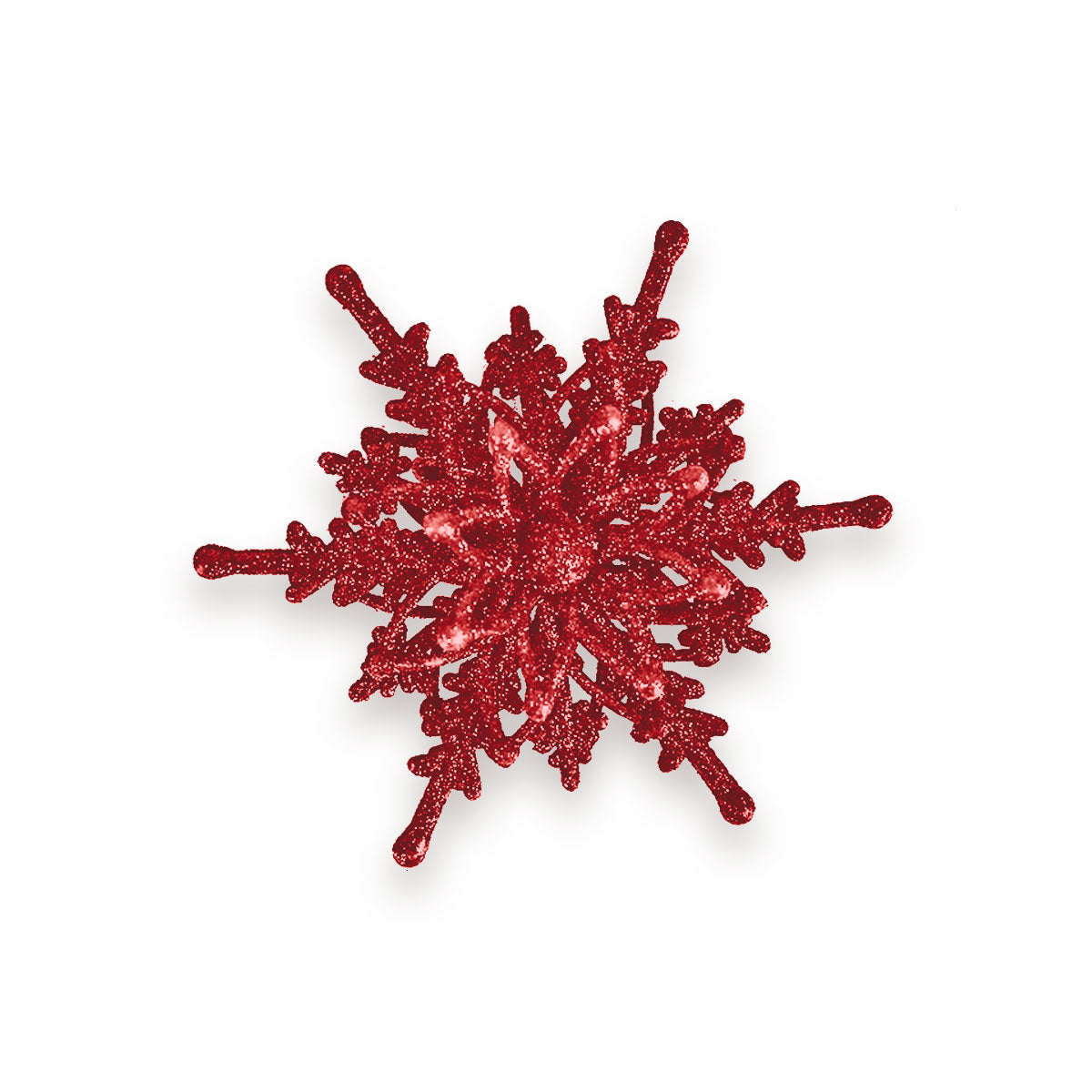 Decoración Colgante de Copo de Nieve color Rojo