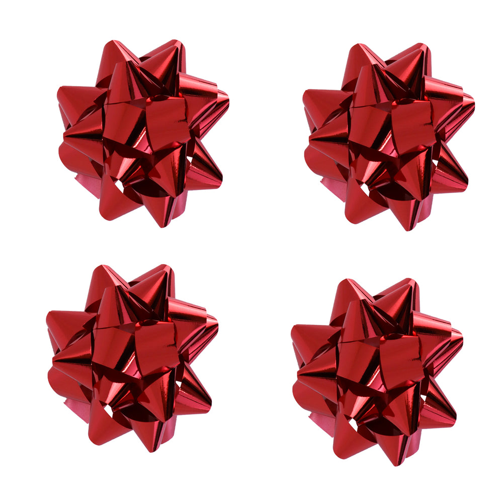 Moños para Regalo color Rojo, 4 piezas