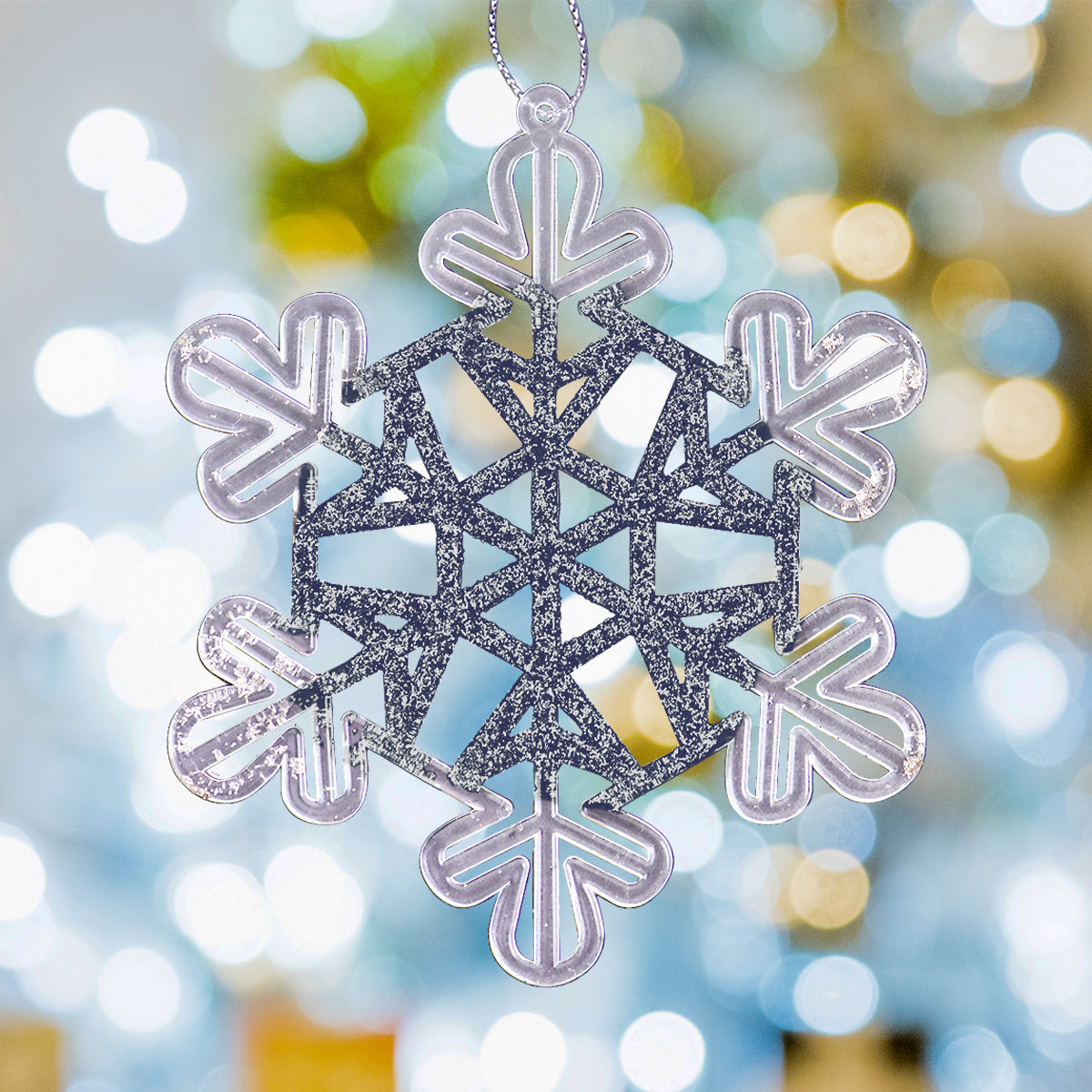 Copo de Nieve con Diamantina color Gris Oxford