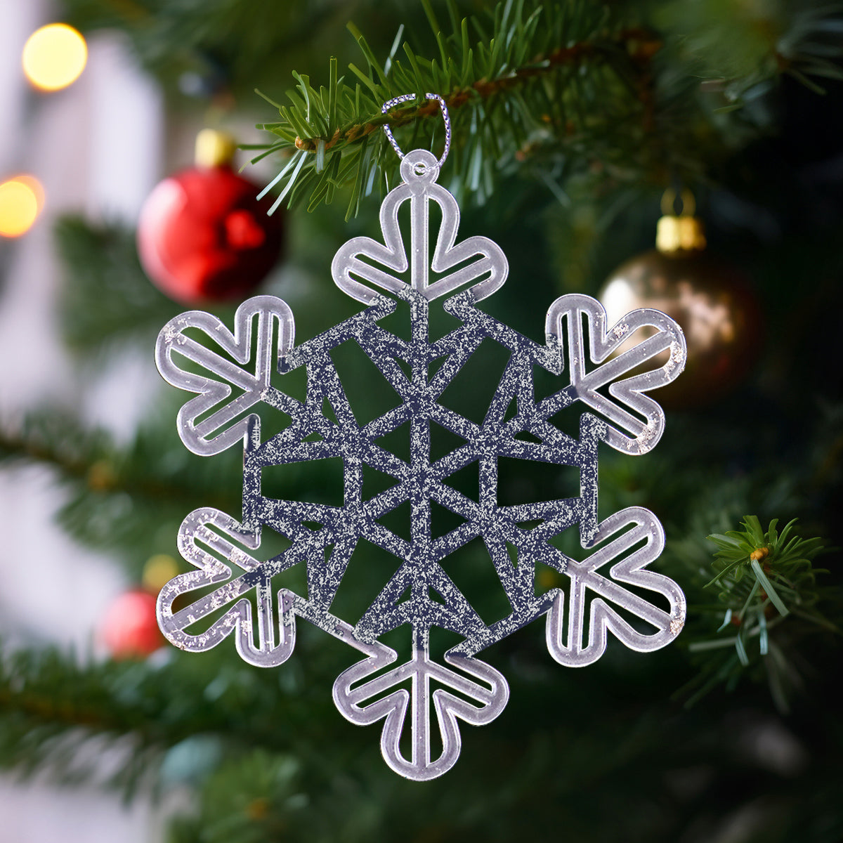 Copo de Nieve con Diamantina color Gris Oxford