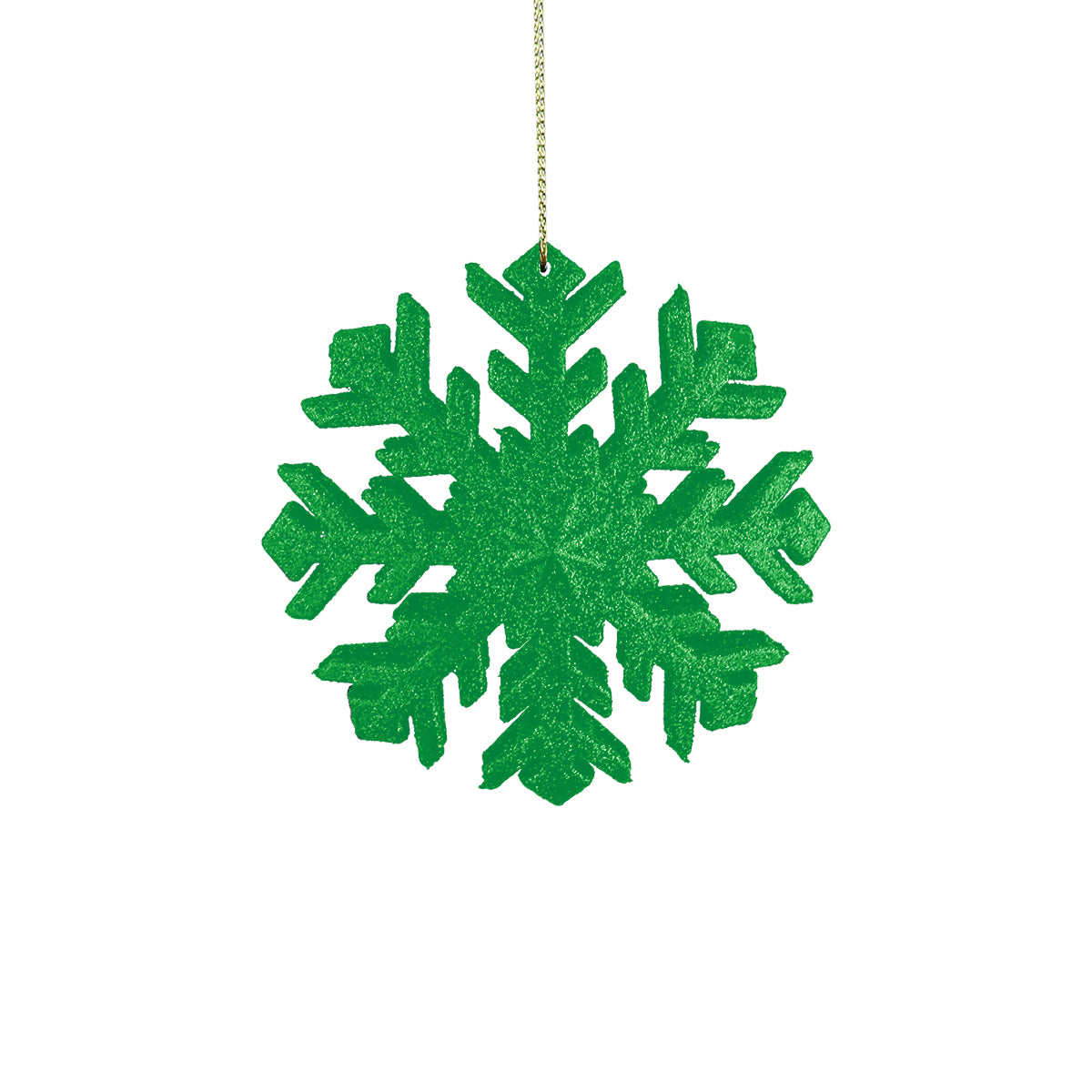 Copo de Nieve Decorativo con Diamantina Color Verde