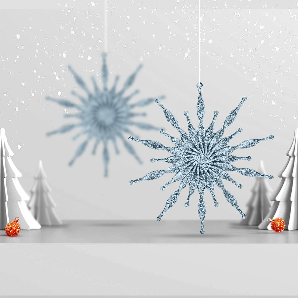 Copo de Nieve color Azul para Decoración