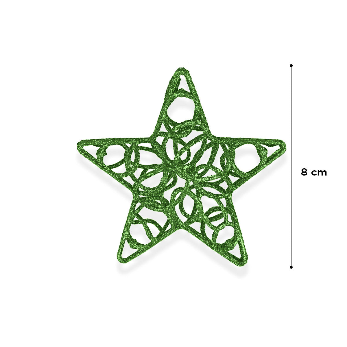 Estrellas con Diamantina color Verde