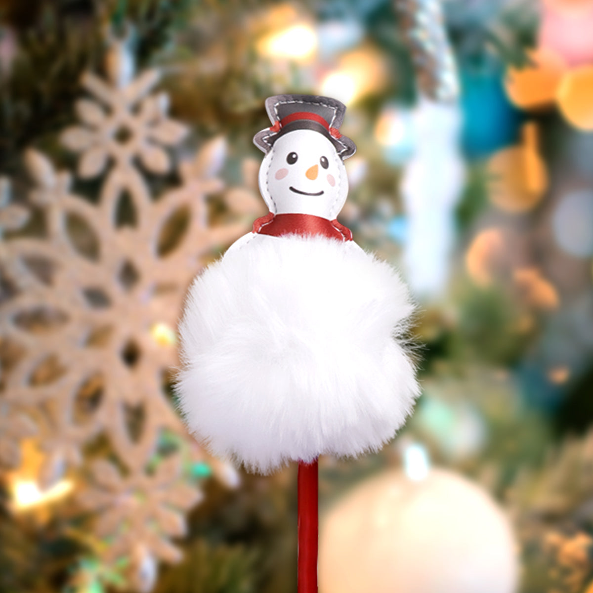 Bolígrafo de Peluche con Diseño de Muñeco de Nieve