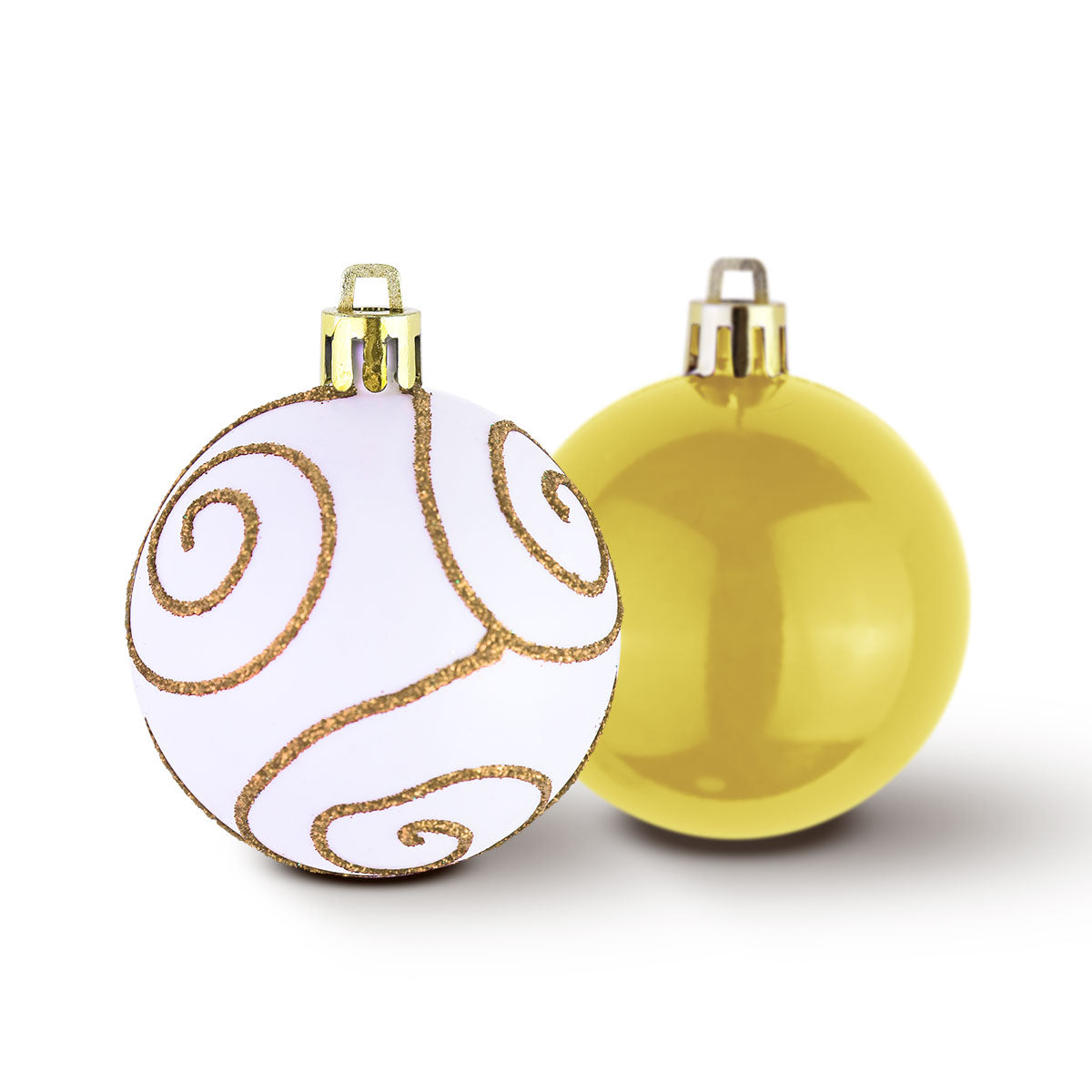 Esferas color Amarillo, 2 piezas