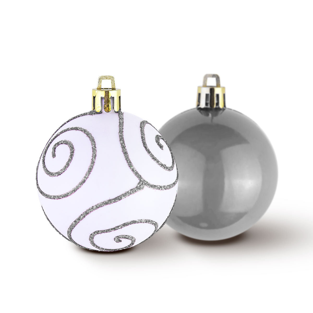 Esferas color Blanco, 2 piezas