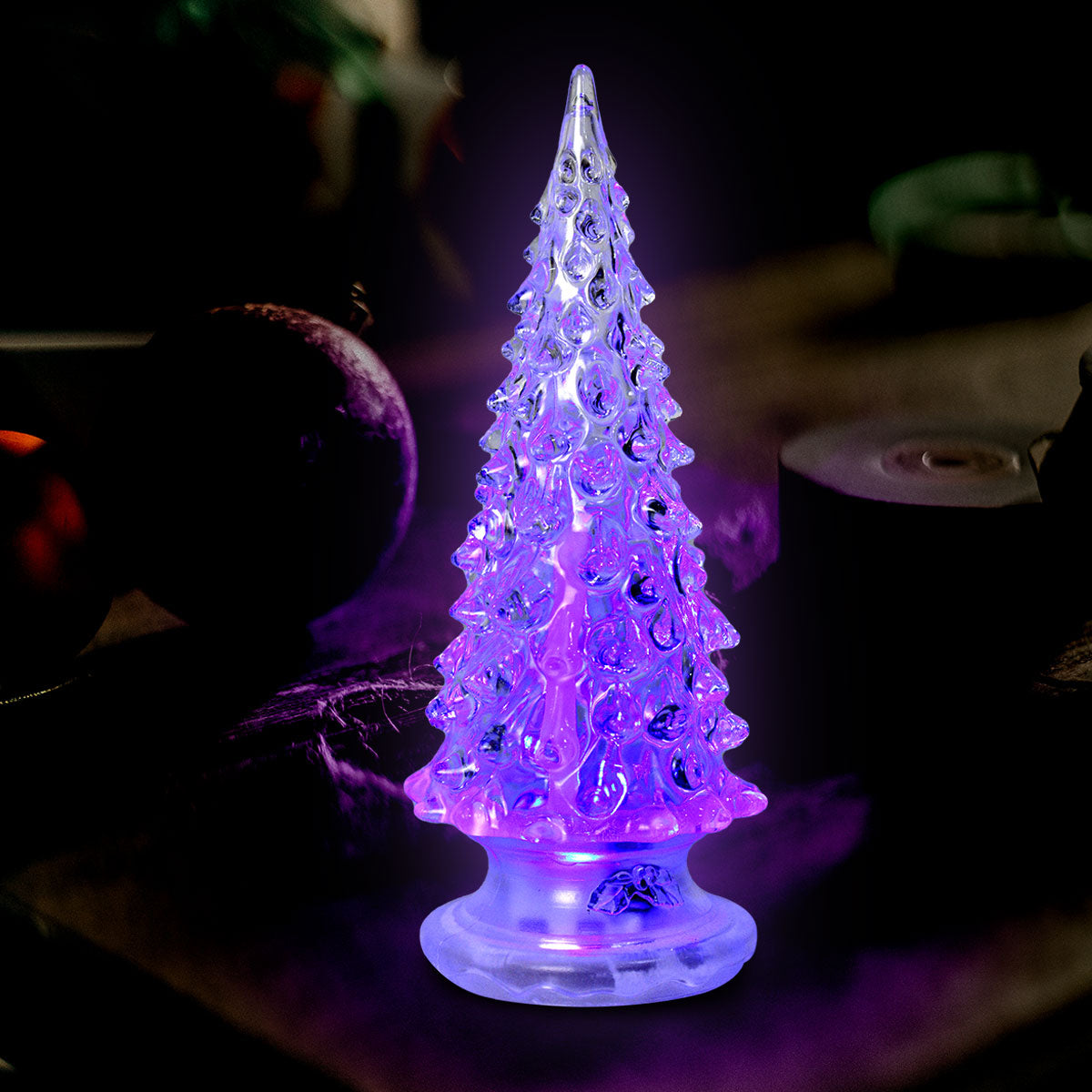 Mini Árbol de Navidad de Acrílico Iluminado