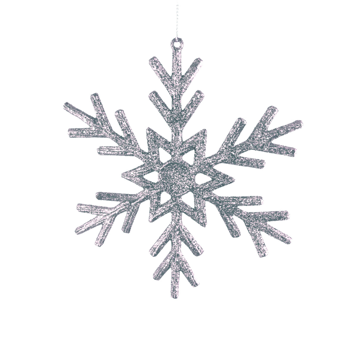 Decoración Colgante con Diseño de Copo de Nieve color Plata