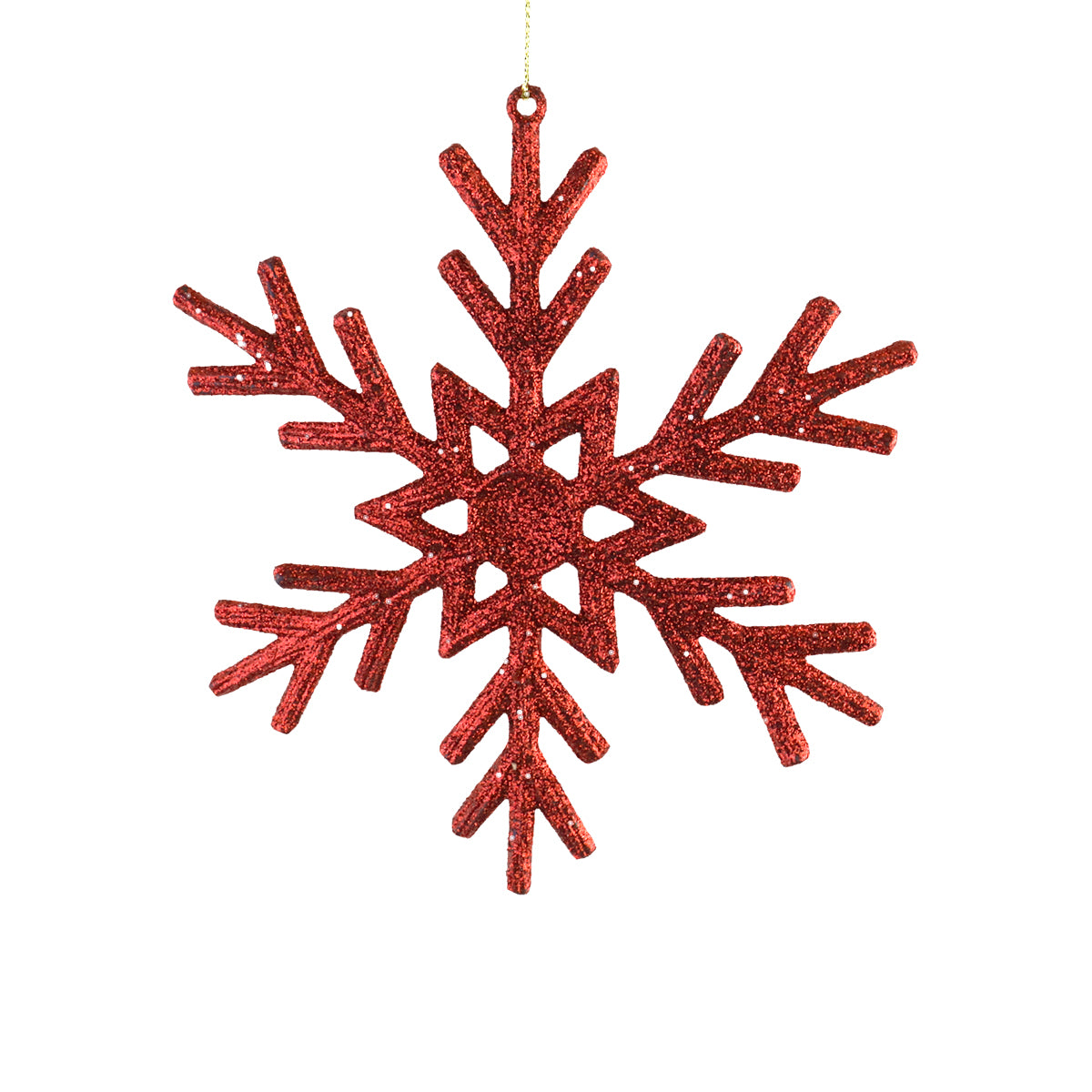 Decoración Colgante con Diseño de Copo de Nieve color Rojo