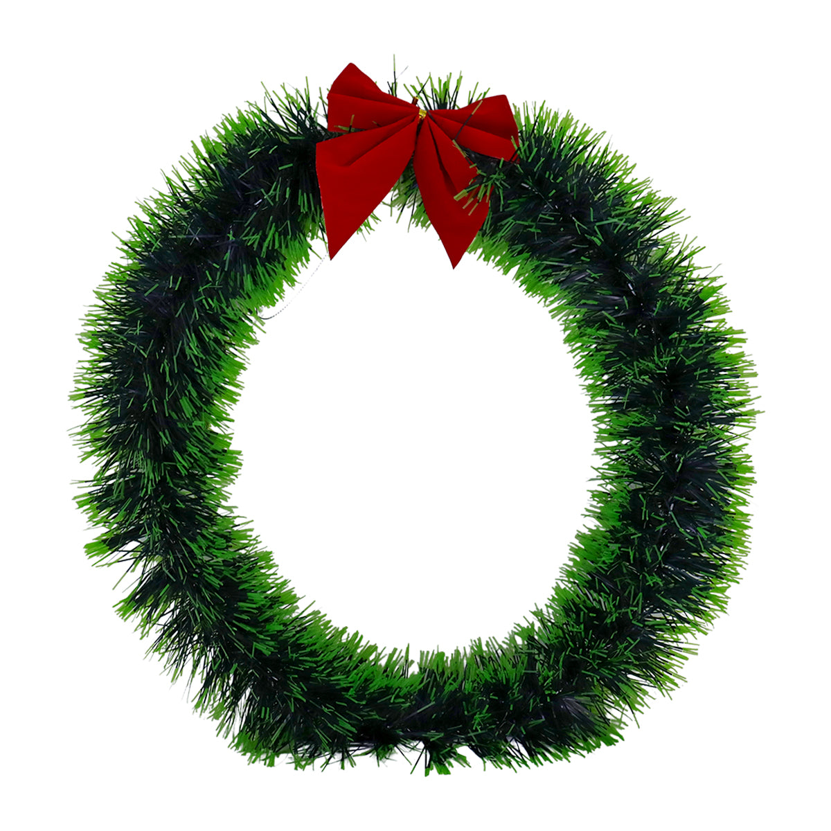 Corona Navideña color Verde con Moño