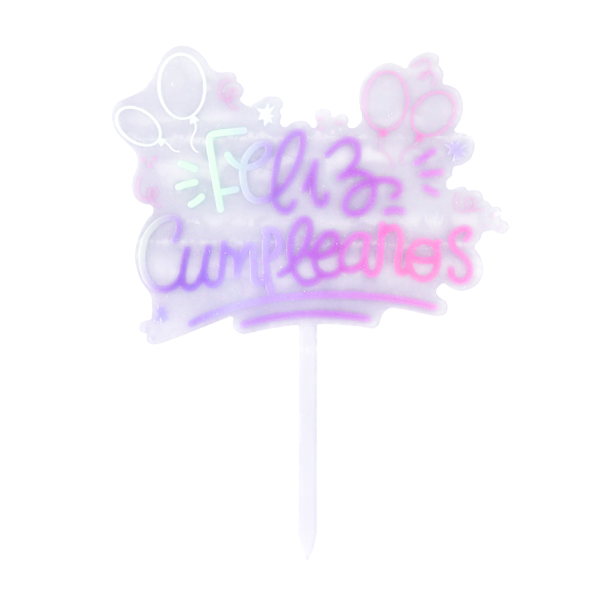 Banderín Decorativo de Colores para Pastel