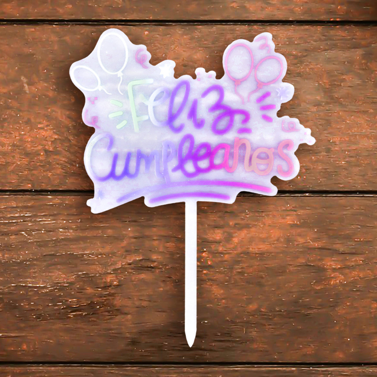 Banderín Decorativo de Colores para Pastel