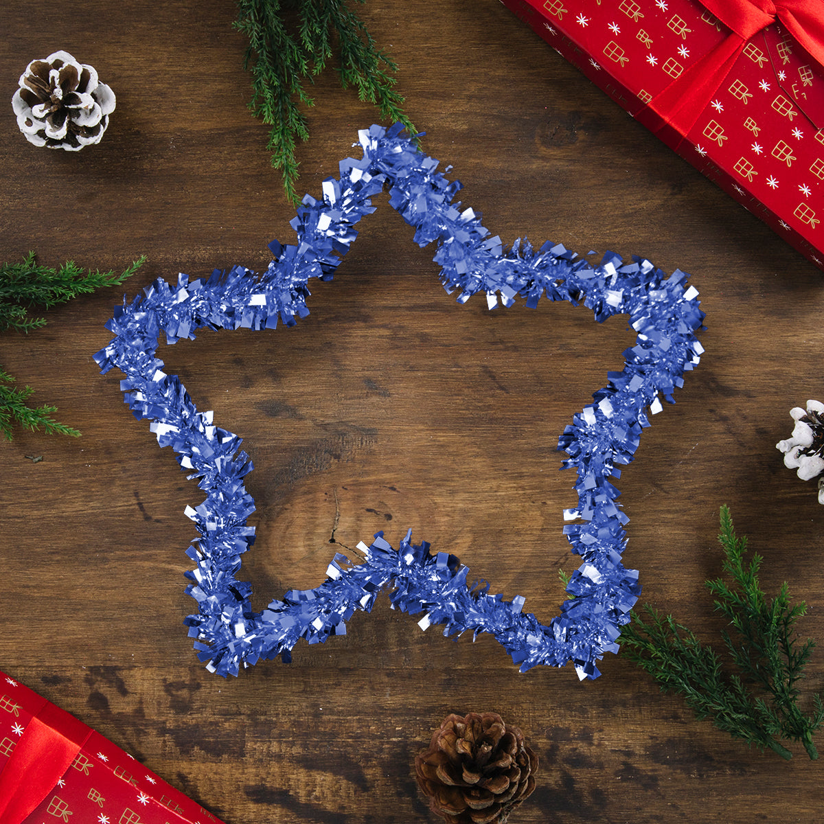 Estrella de Tinsel color Azul