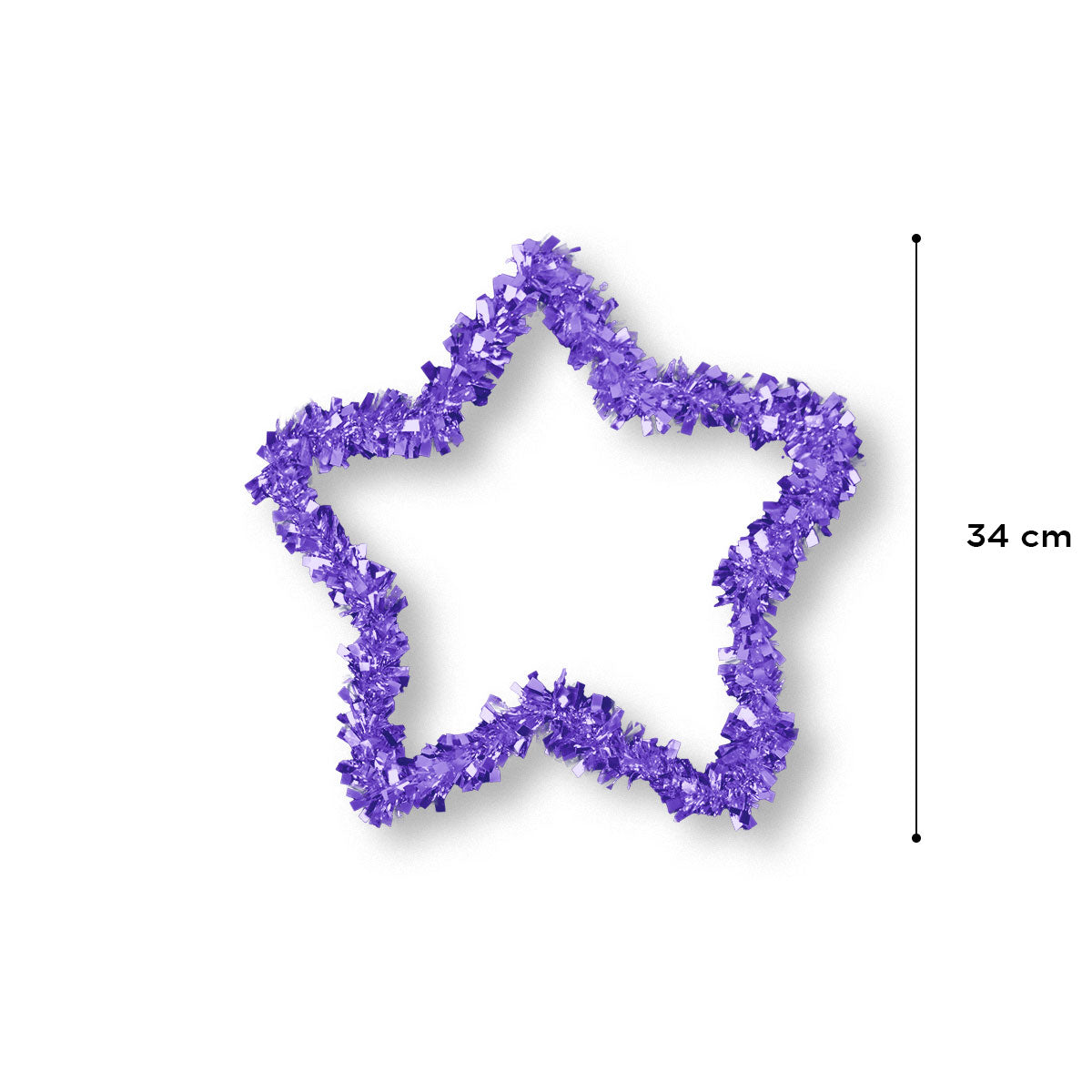 Estrella de Tinsel color Morado