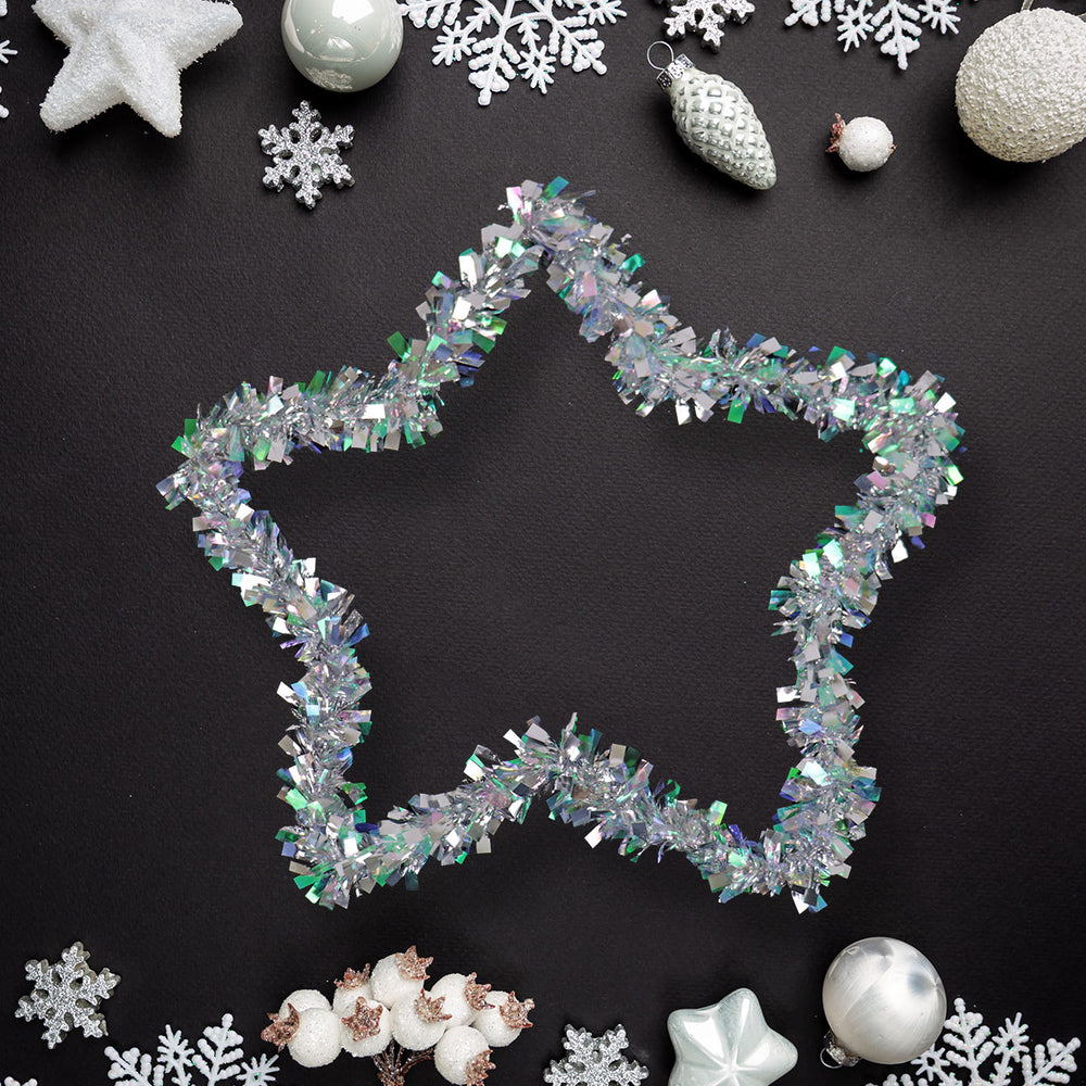 Estrella Navideña de Tinsel Tornasol