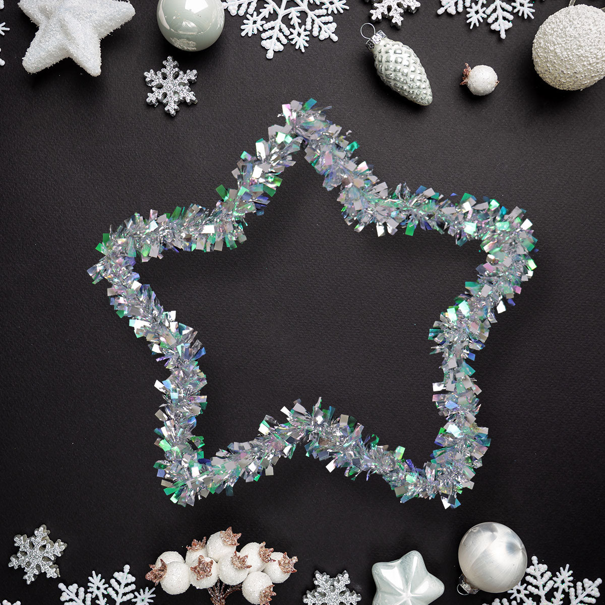 Estrella Navideña de Tinsel Tornasol