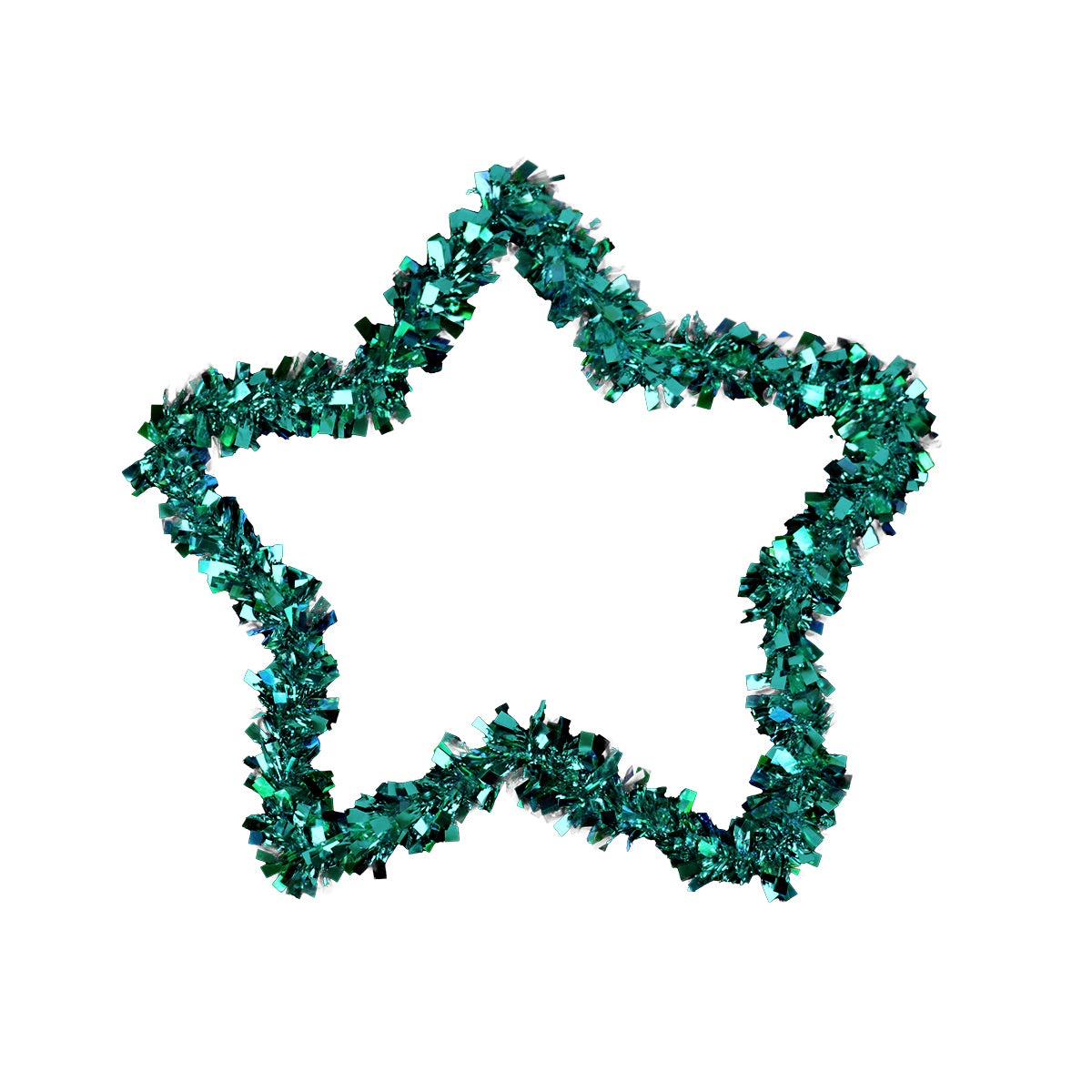 Estrella Navideña de Tinsel color Aqua