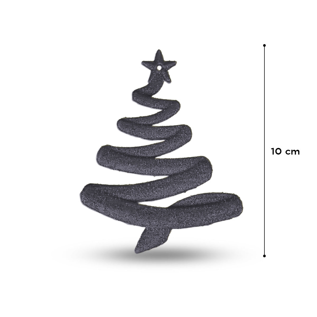 Adorno en Forma de Árbol de Navidad con Diamantina color Negro