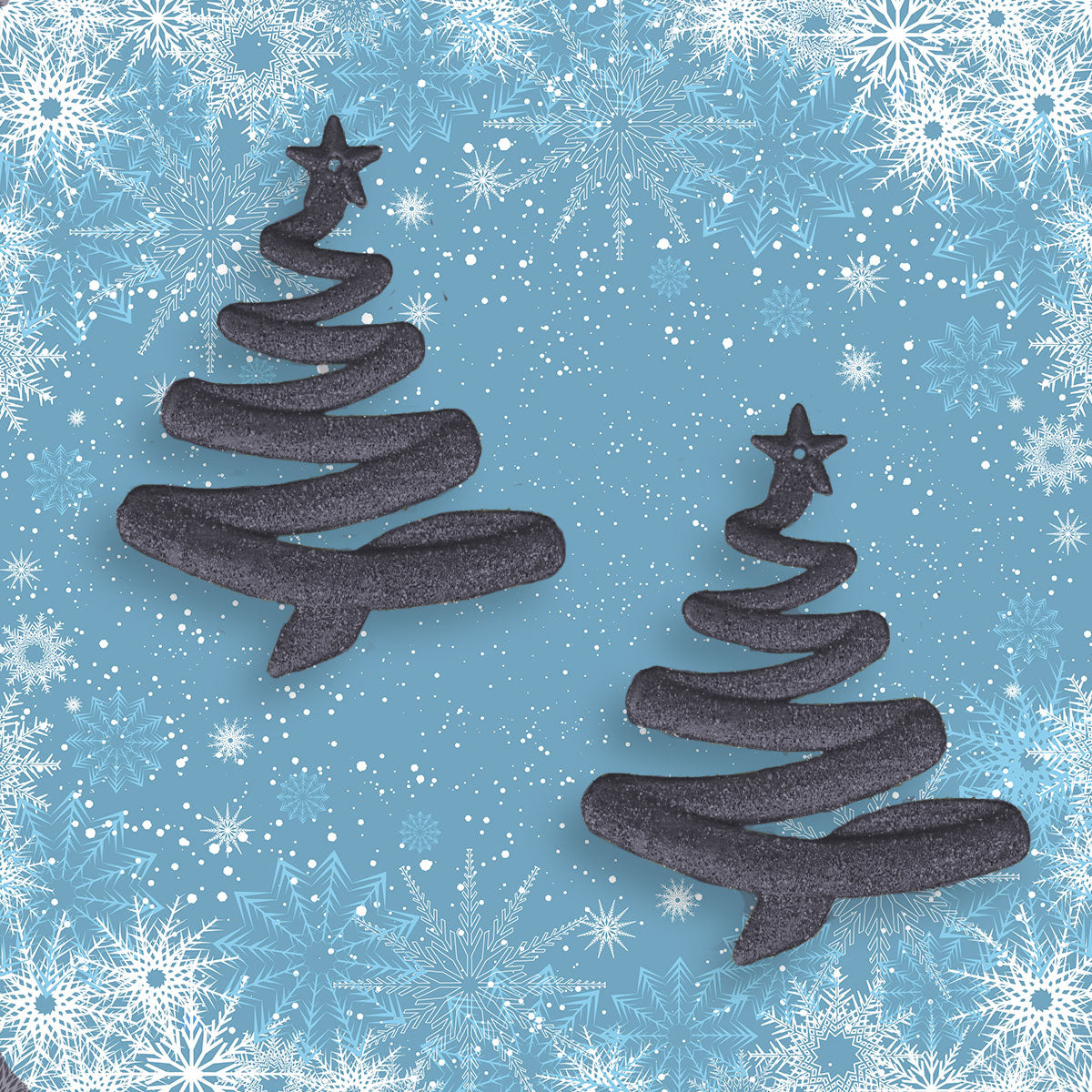 Adorno en Forma de Árbol de Navidad con Diamantina color Negro