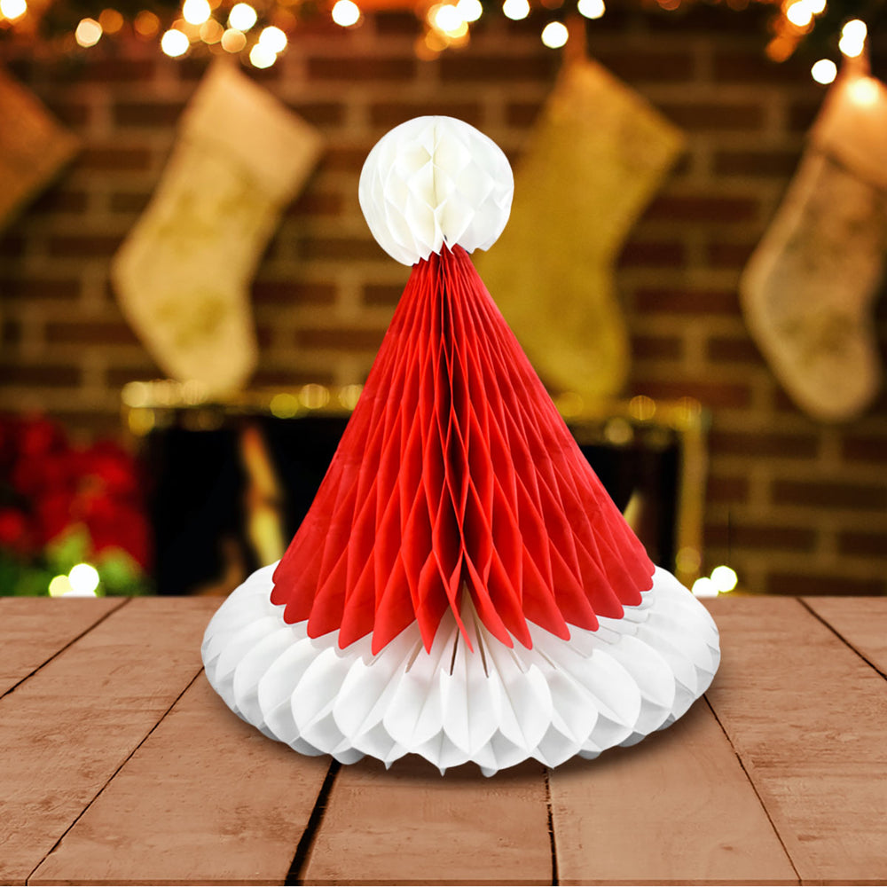 Gorro Navideño de Papel de Santa Claus para Decoración