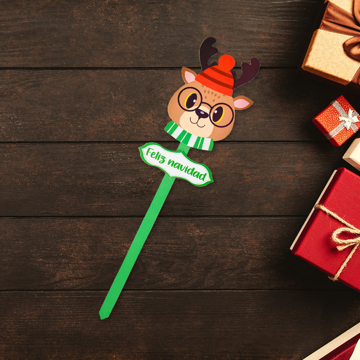 Estaca Decorativa de Reno, 50cm