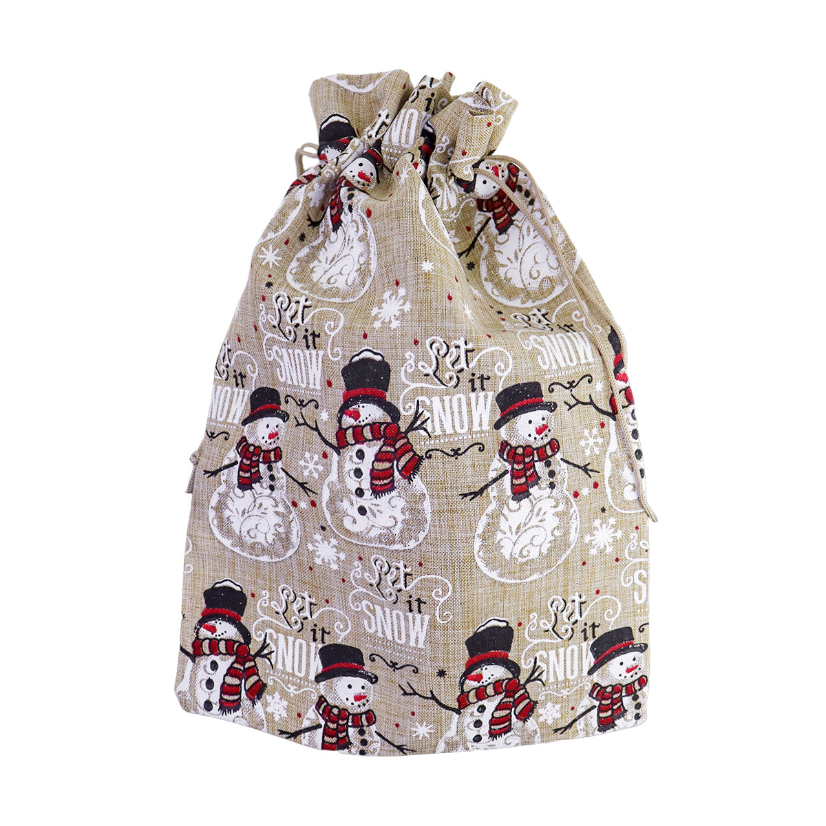 Bolsa de Regalo para Navidad con Diseño de Muñeco de Nieve