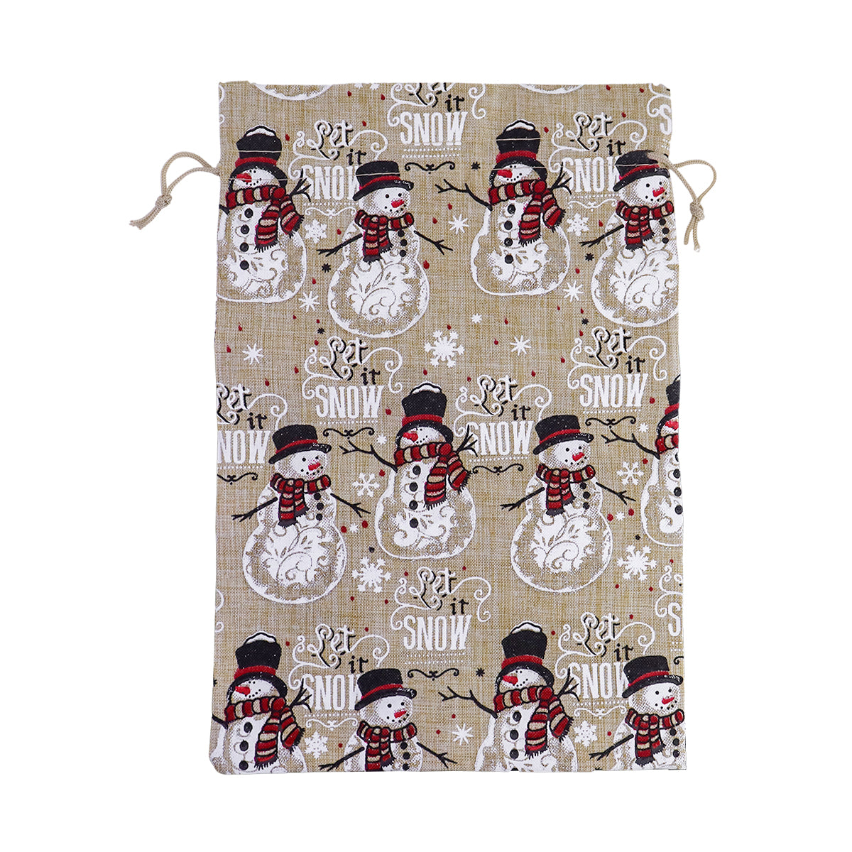Bolsa de Regalo para Navidad con Diseño de Muñeco de Nieve